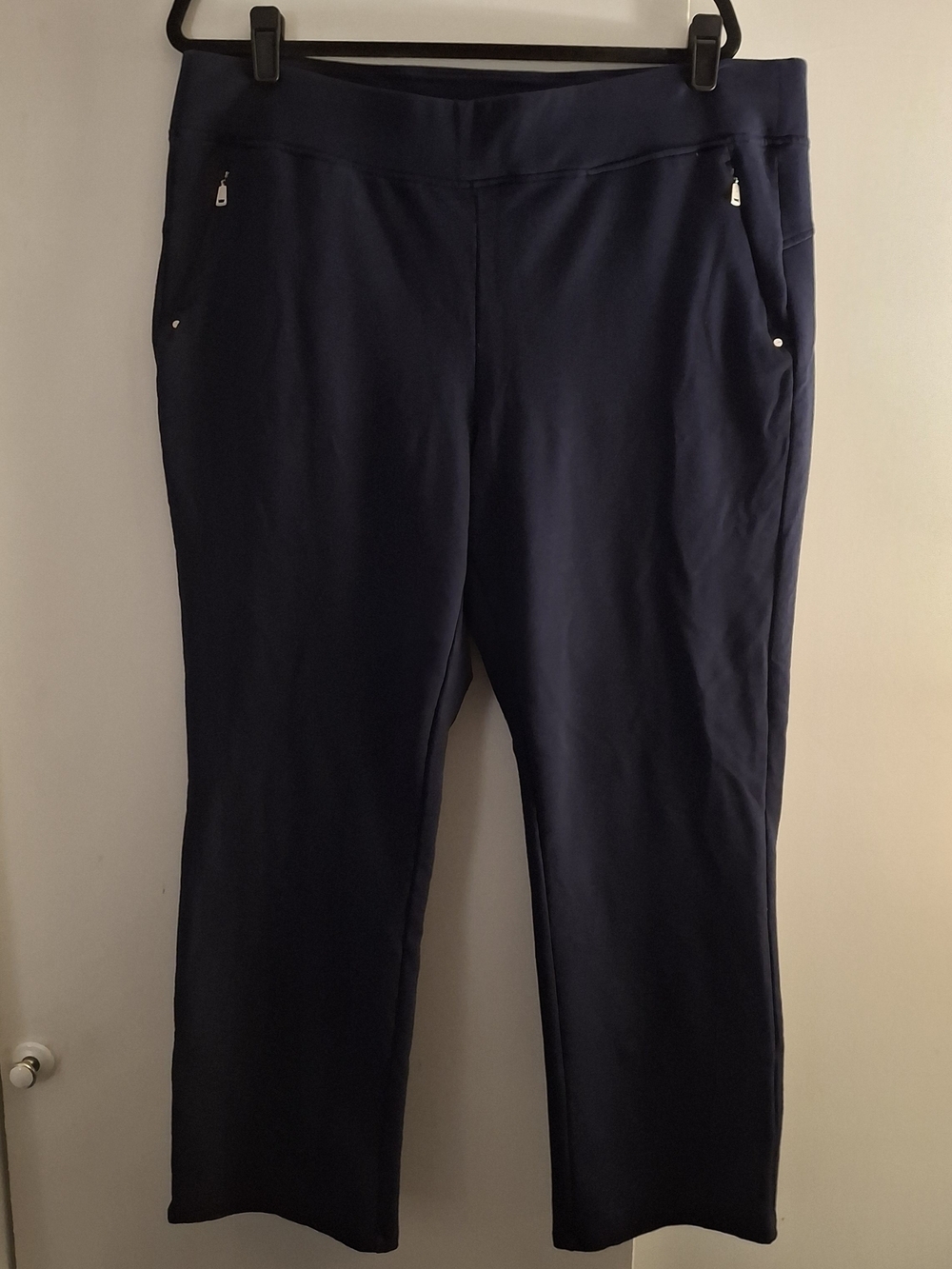 Ralph Lauren Women's Navy Jogger Sweat Pants with Zip Details
